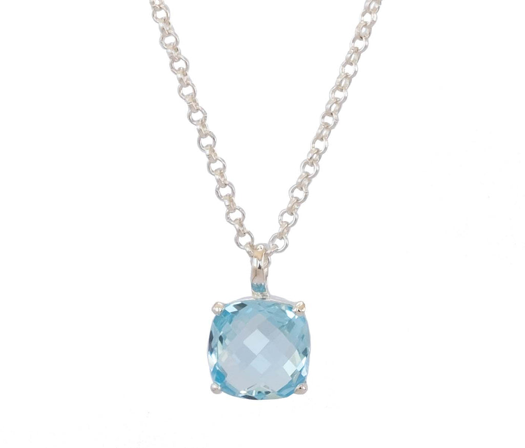 Sky blue hot sale topaz necklace