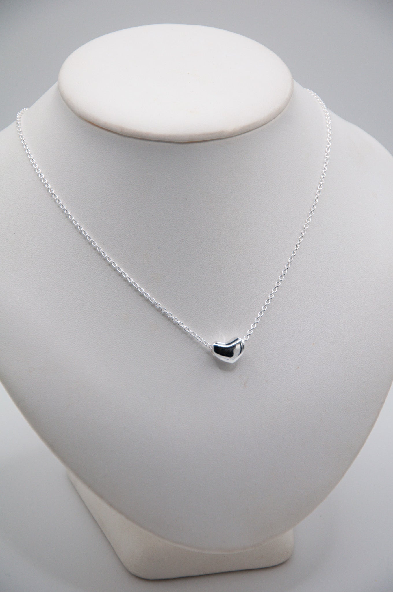 Heart Slider Sterling Silver Necklace - 133