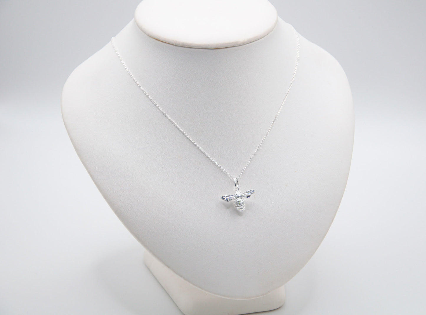 Bee Textured Sterling Silver Necklace - 131