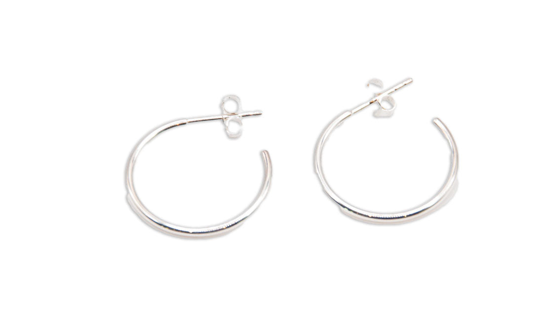 20mm Sterling Silver Hoops - 206
