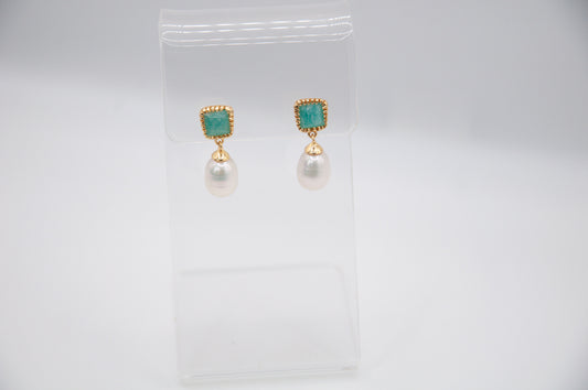 Pearl & Gemstone Lola Earrings - 161