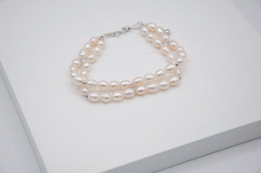 Freshwater Pearl Double Layer Bracelet - 179