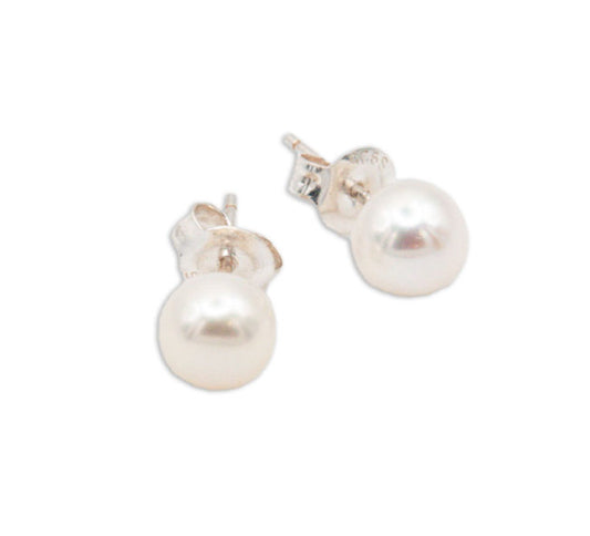 Button Pearl Studs - 7mm - 024