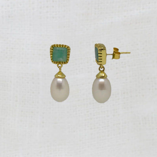 Pearl & Gemstone Lola Earrings - 161