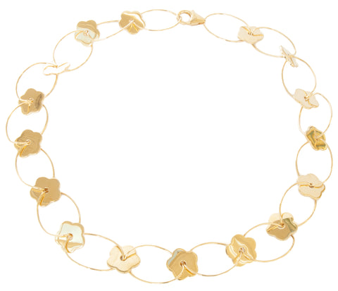 Gold Vermeil Multi-Flower Loop Necklace