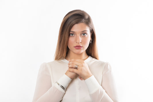 Sterling Silver Five Strand Ring - 039