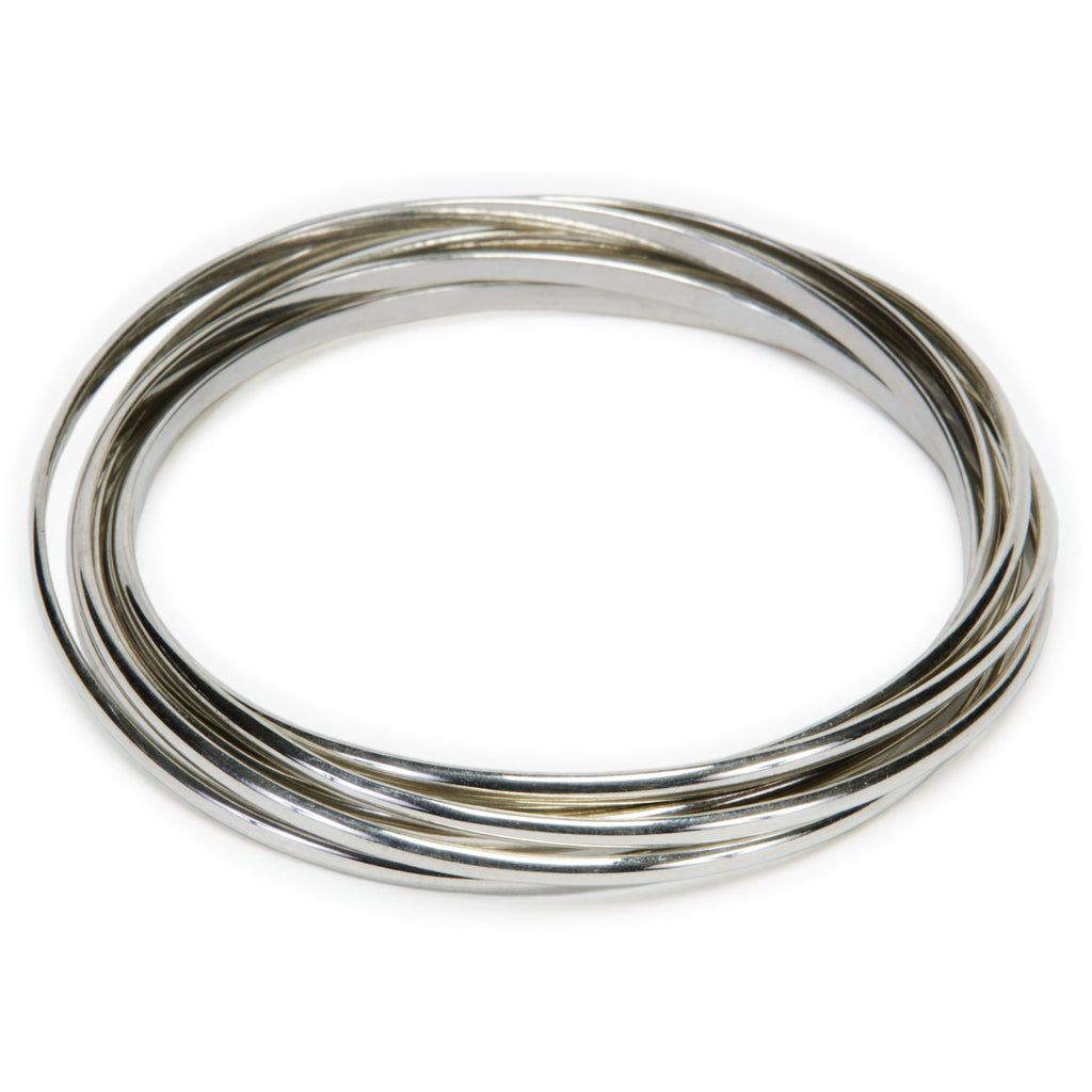 Sterling Silver 7x67mm Comfort Bangle