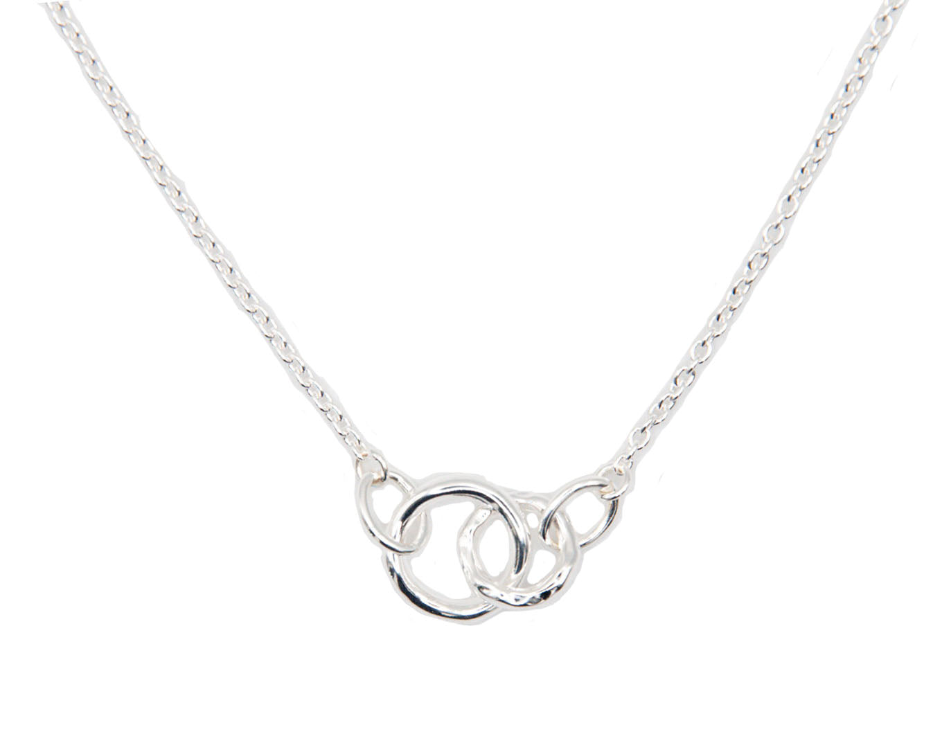 Silver Bobble Heart Necklace