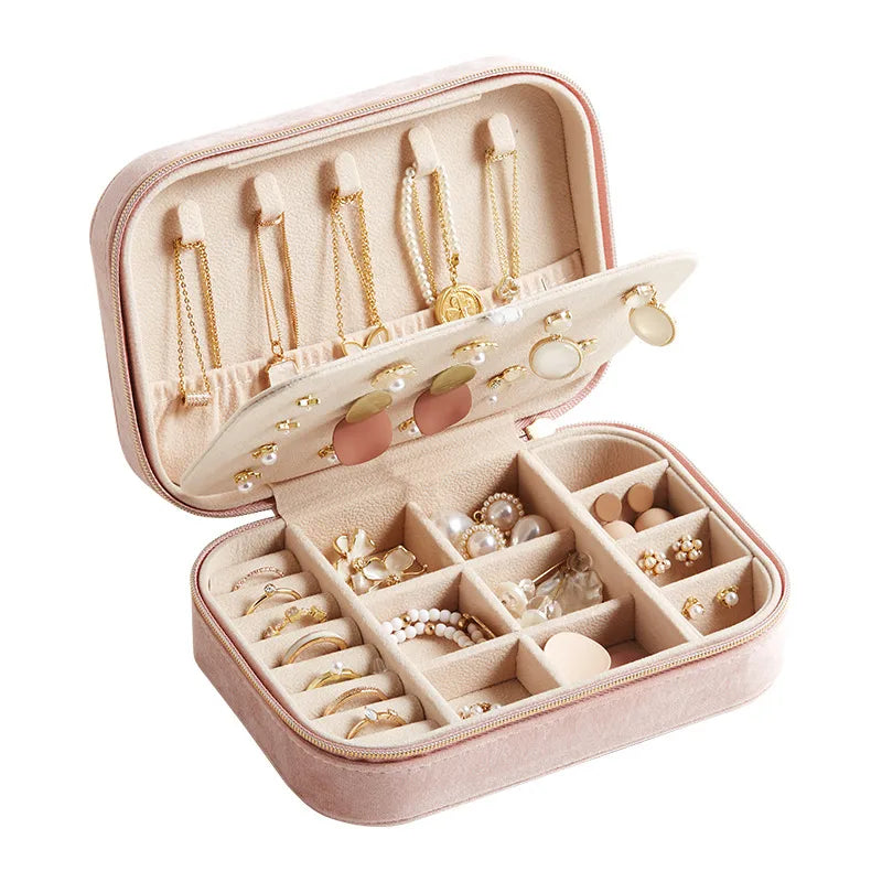 Solid Colour Suede Jewellery Box - 182/183