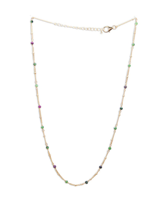 Gemstone Chain Necklace Tourmaline - 117