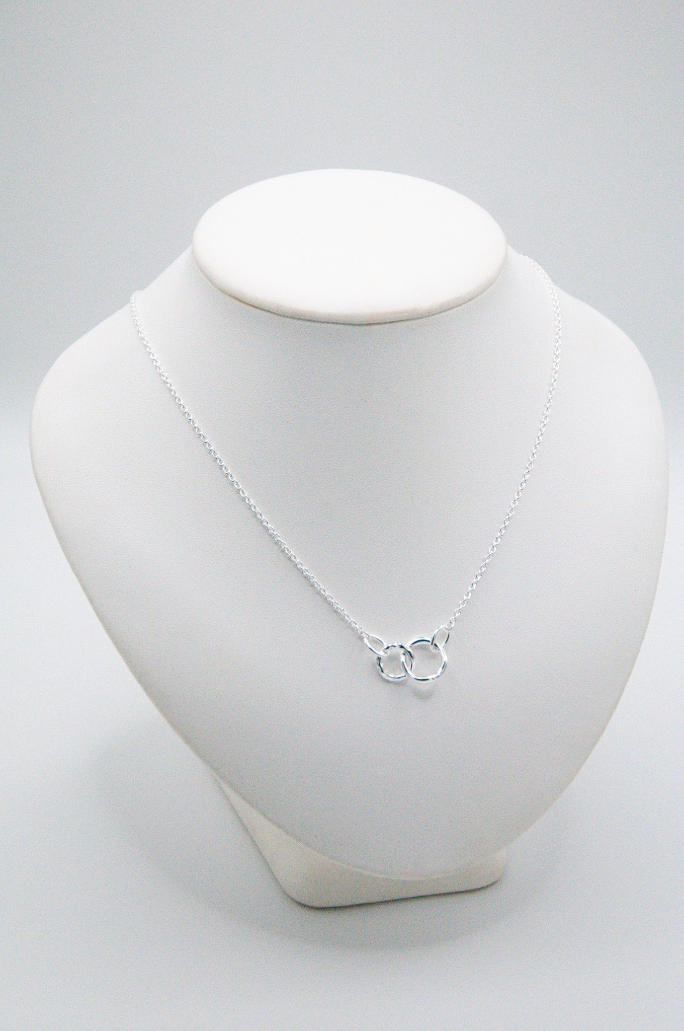 Linked Rings Sterling Silver Necklace - 130