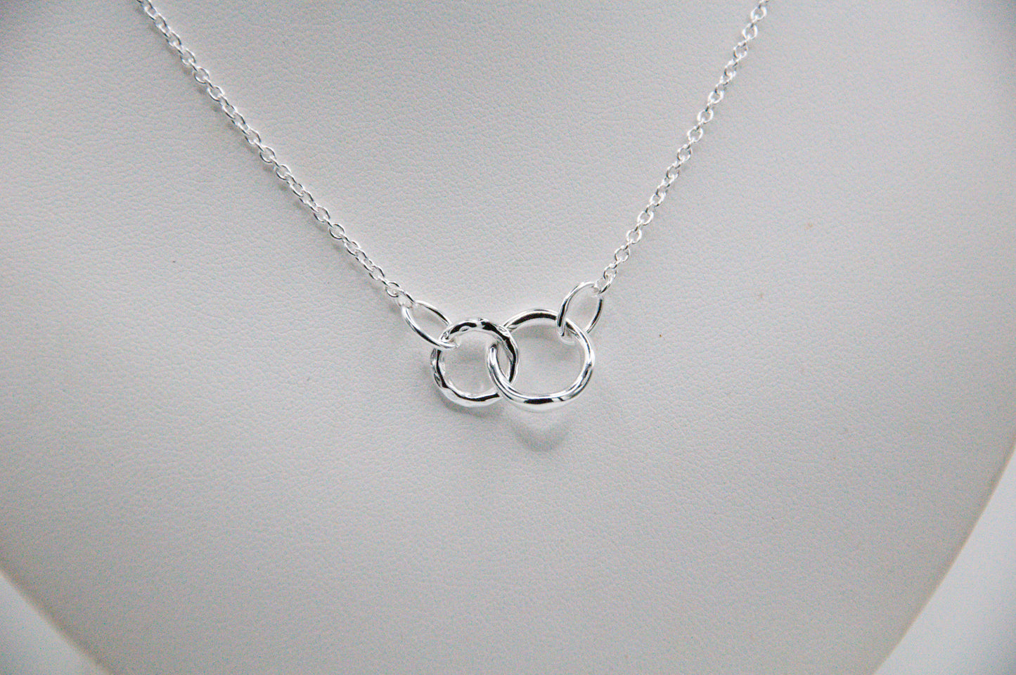 Linked Rings Sterling Silver Necklace - 130