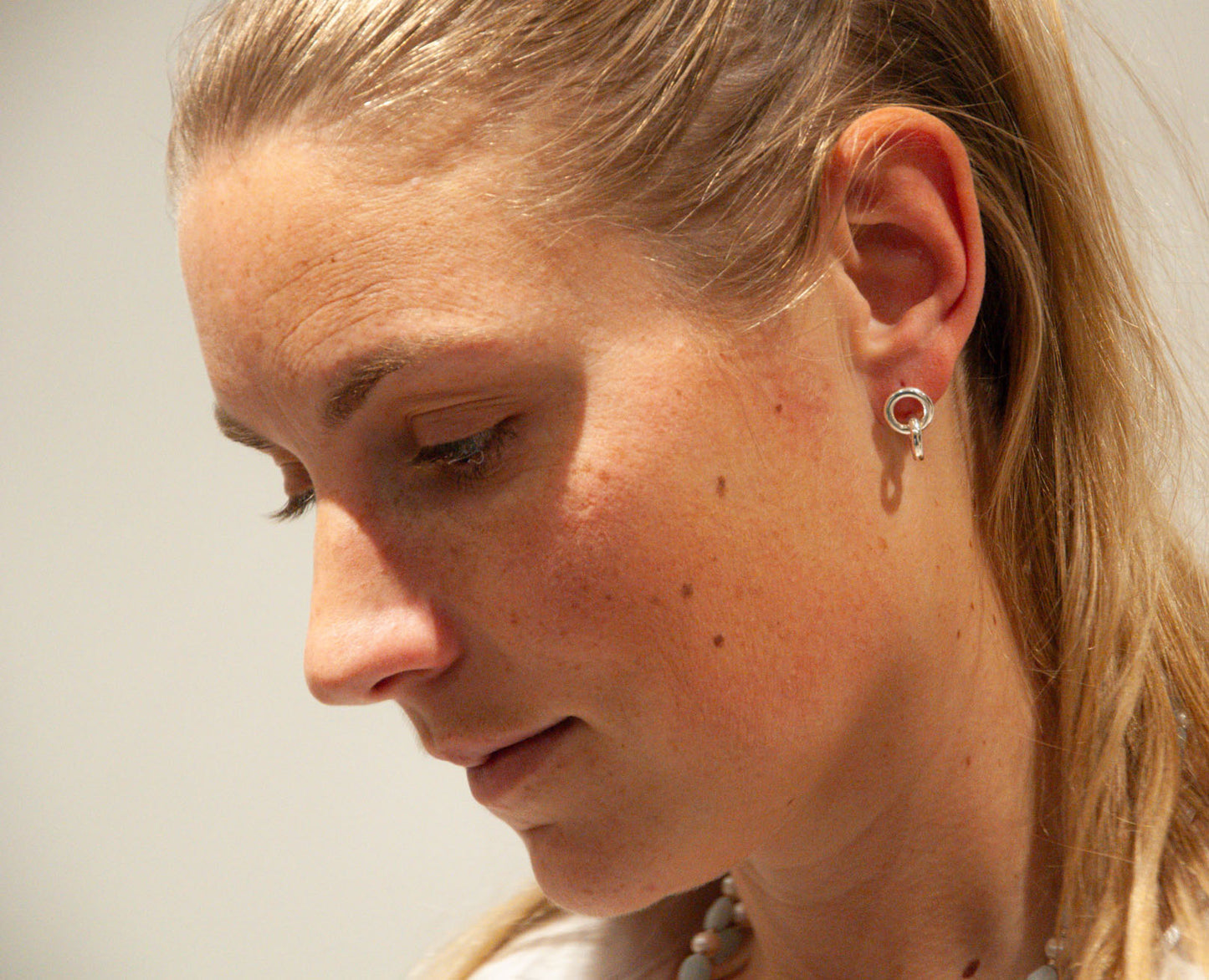 Open Circle Stud Hoops - 033