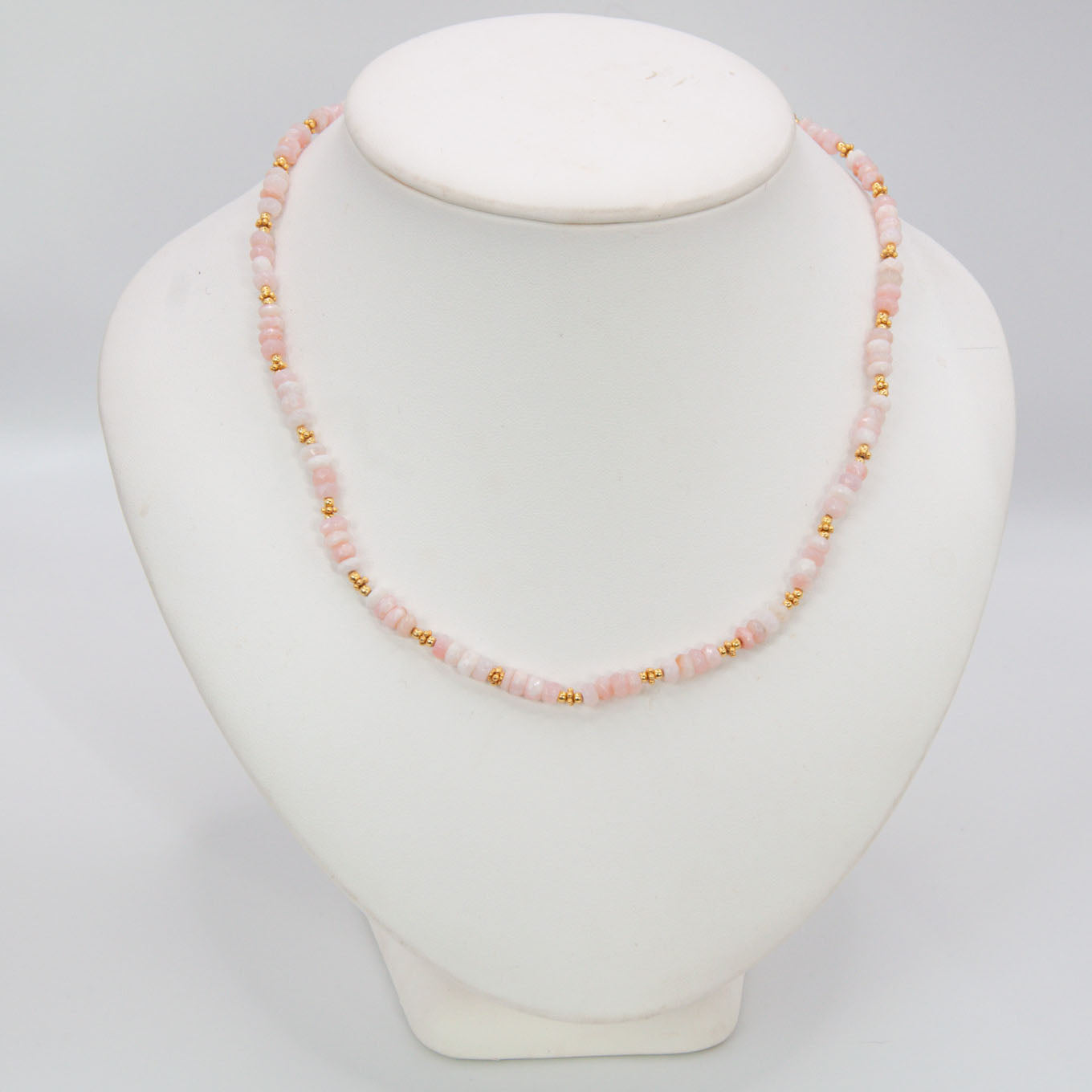 Beaded Opal Necklace - Pink - 166