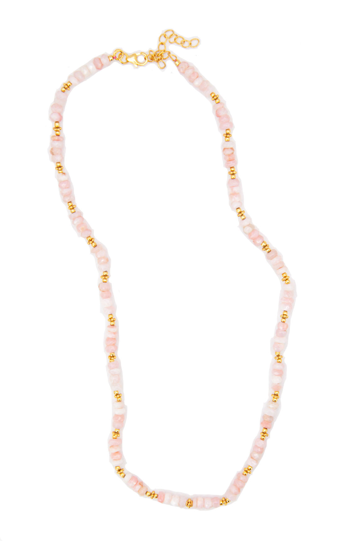 Beaded Opal Necklace - Pink - 166