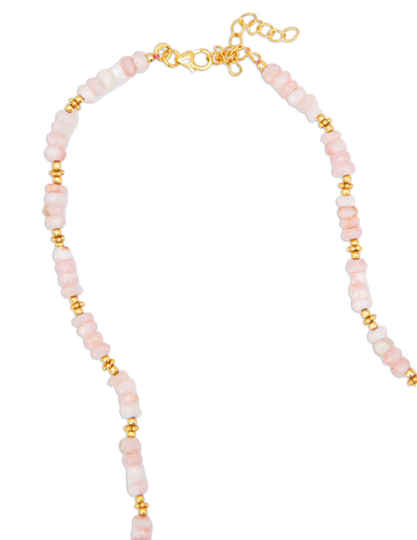 Beaded Opal Necklace - Pink - 166