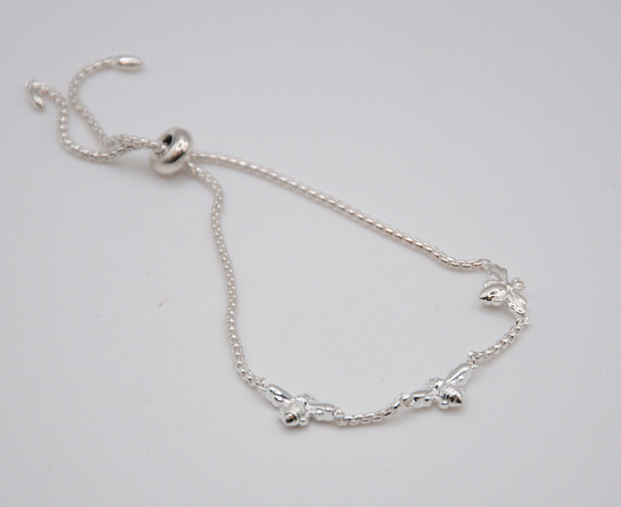 Sterling Silver Bee Bracelet - 197