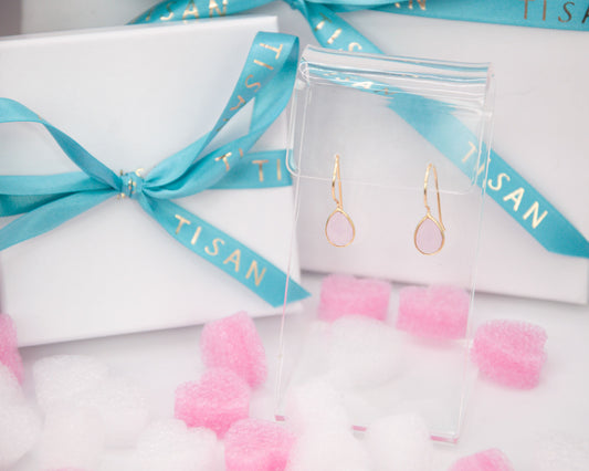 Teardrop Earrings - Rose - 153