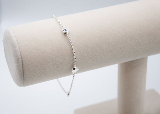 Sterling Silver Hearts Bracelet - 189
