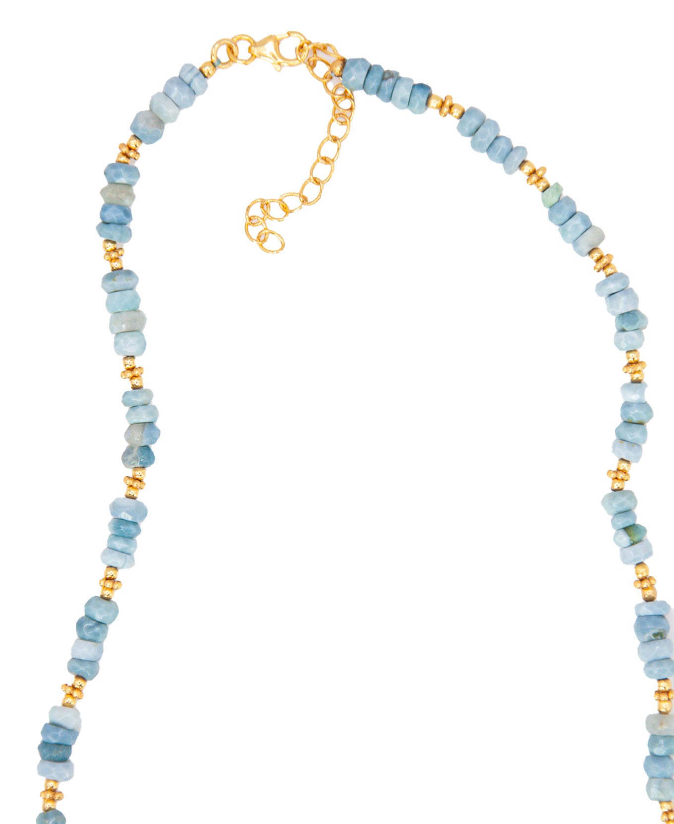Beaded Opal Necklace - Blue - 167
