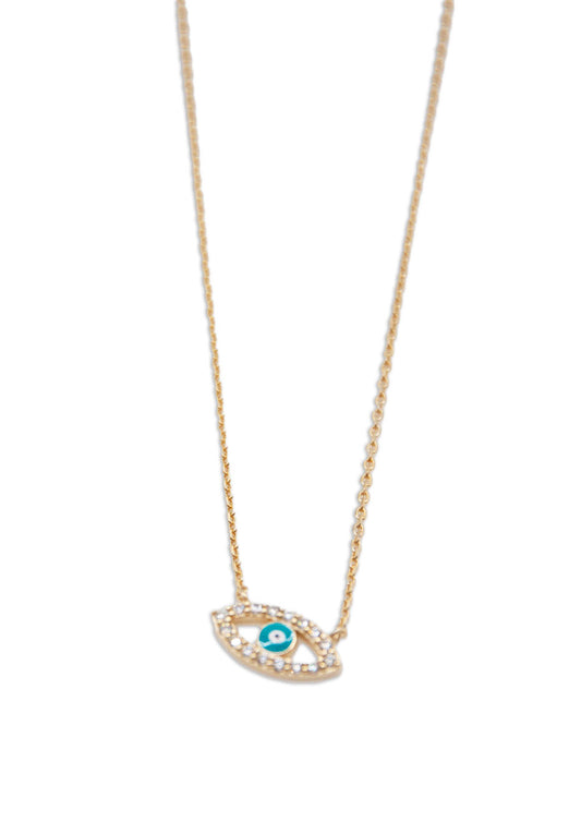 Sterling Silver Devil Eye Necklace - 202