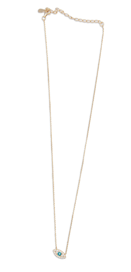 Sterling Silver Devil Eye Necklace - 202