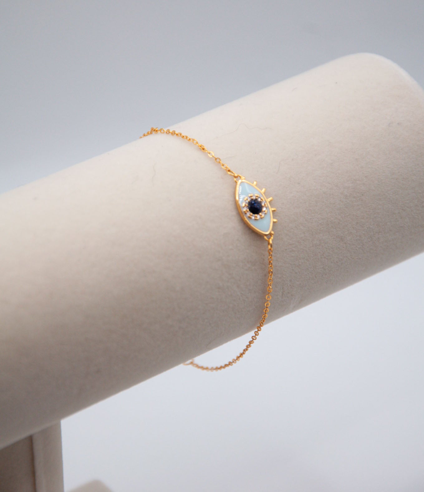 Sterling Silver Cable Chain Devil's Eye Bracelet - 201