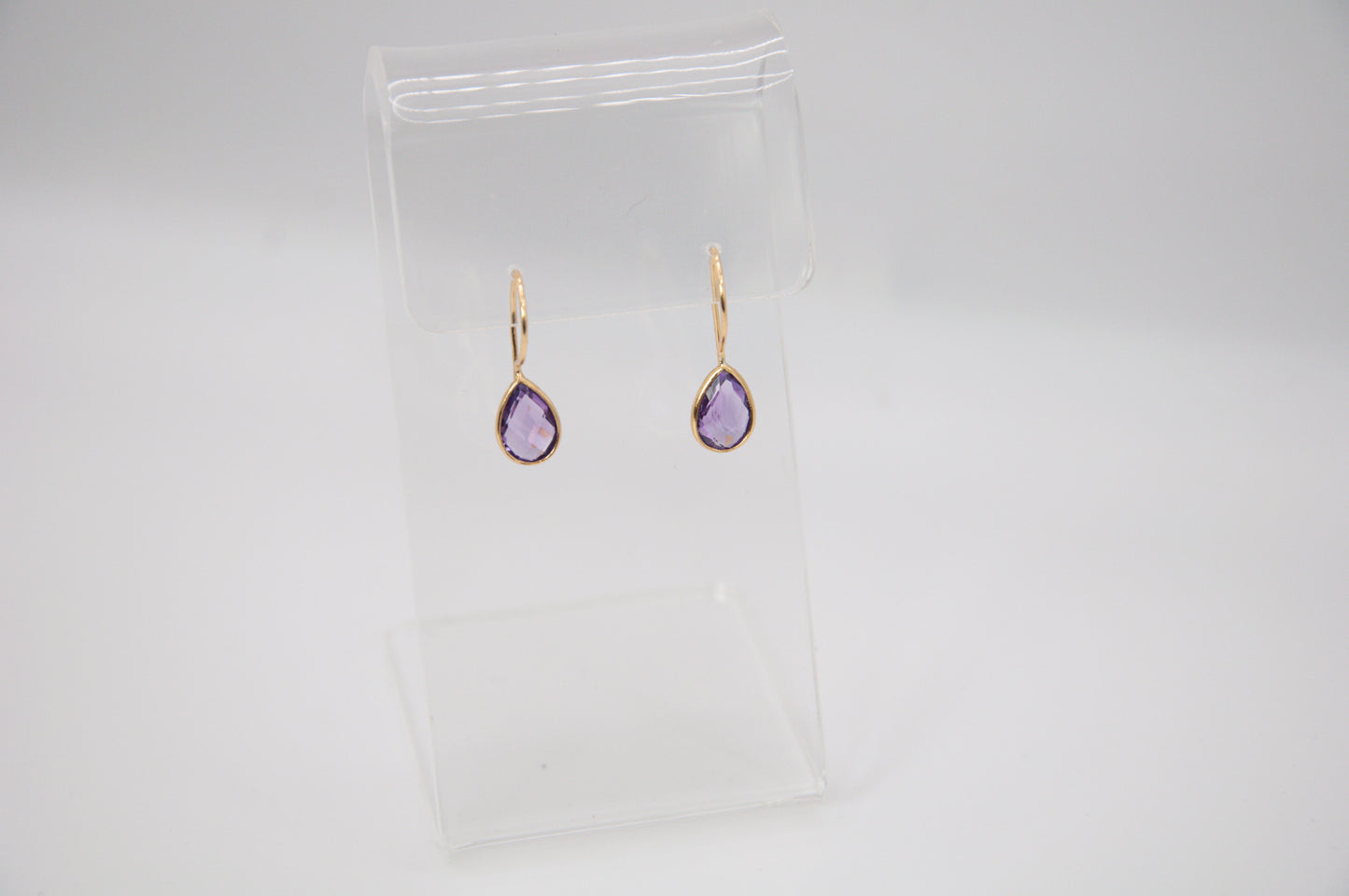 Teardrop Earrings - Amethyst - 154
