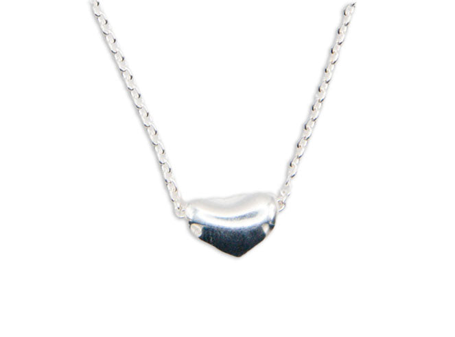 Heart Slider Sterling Silver Necklace - 133