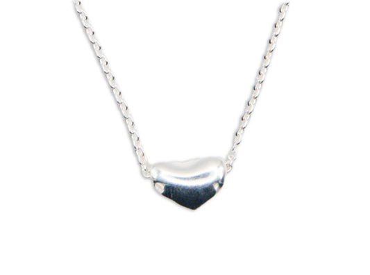 Heart Slider Sterling Silver Necklace - 133