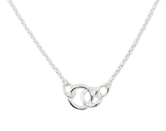 Linked Rings Sterling Silver Necklace - 130