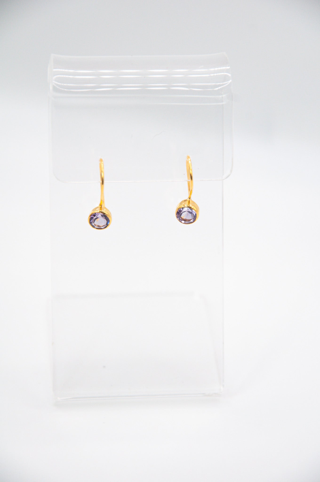 Small Round Semi Precious Drop - Amethyst - 152