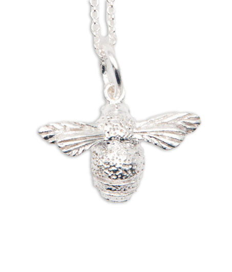 Bee Textured Sterling Silver Necklace - 131