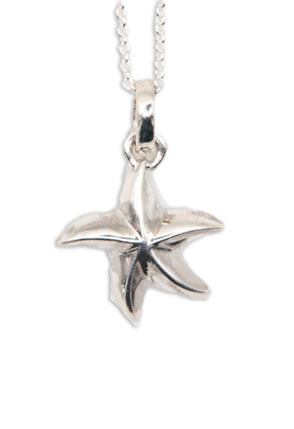 Tiny Starfish Sterling Silver Necklace - 128