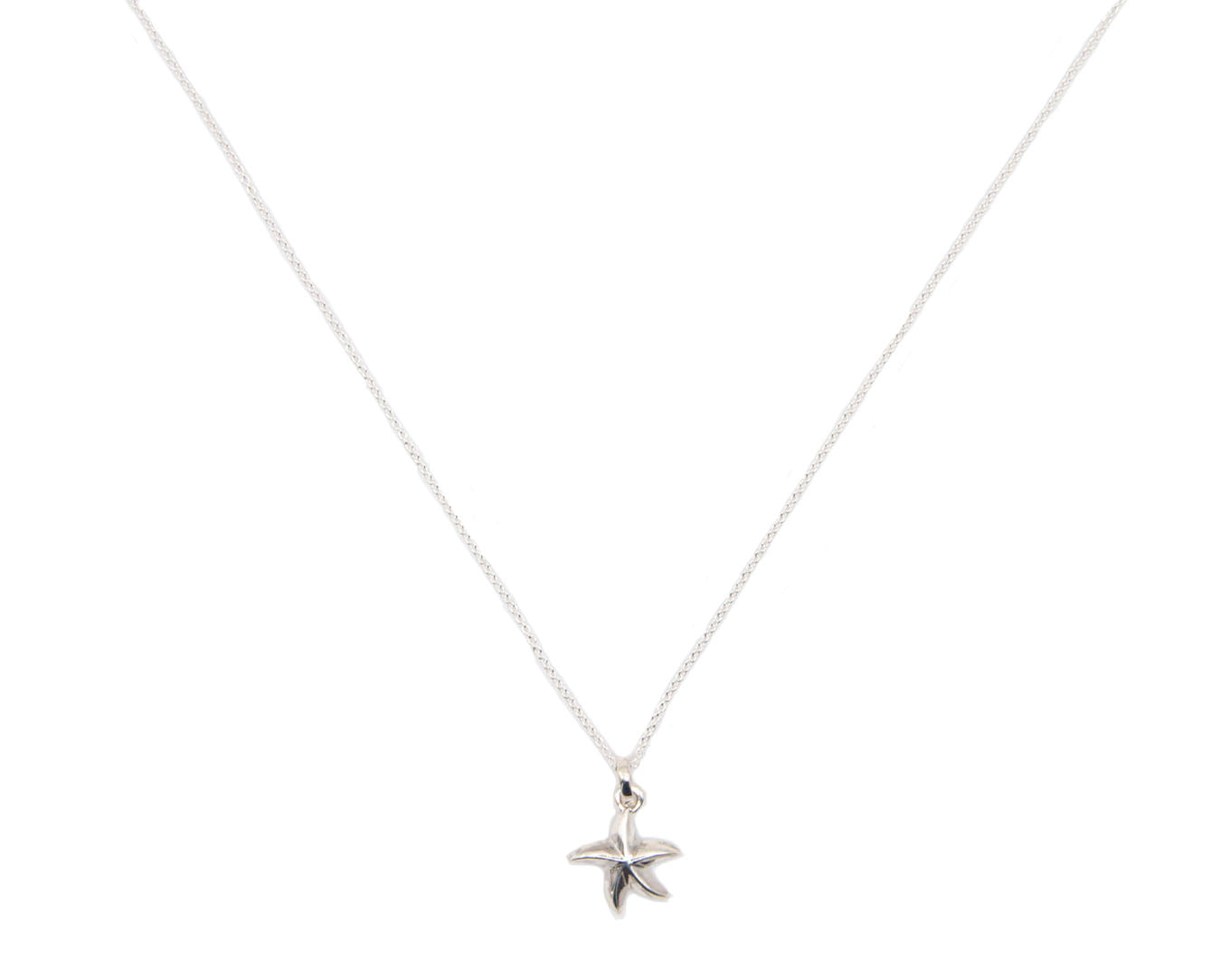 Tiny Starfish Sterling Silver Necklace - 128