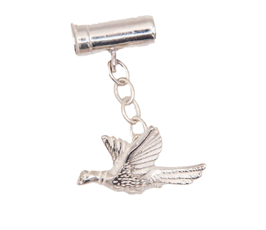 Pheasant & Gun Cartridge Sterling Silver Cufflinks - 035