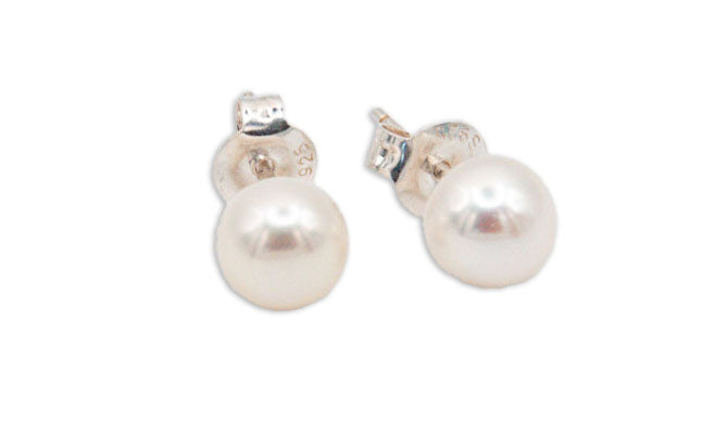 Button Pearl Studs - 7mm - 024