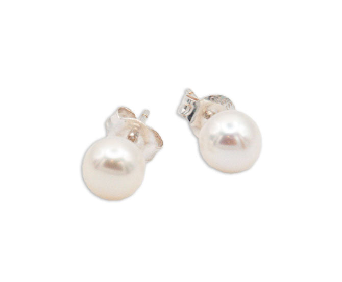 Button Pearl Studs - 7mm - 024