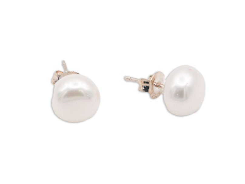 Button Pearl Studs - 10mm - 024