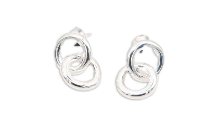 Open Circle Stud Hoops - 033