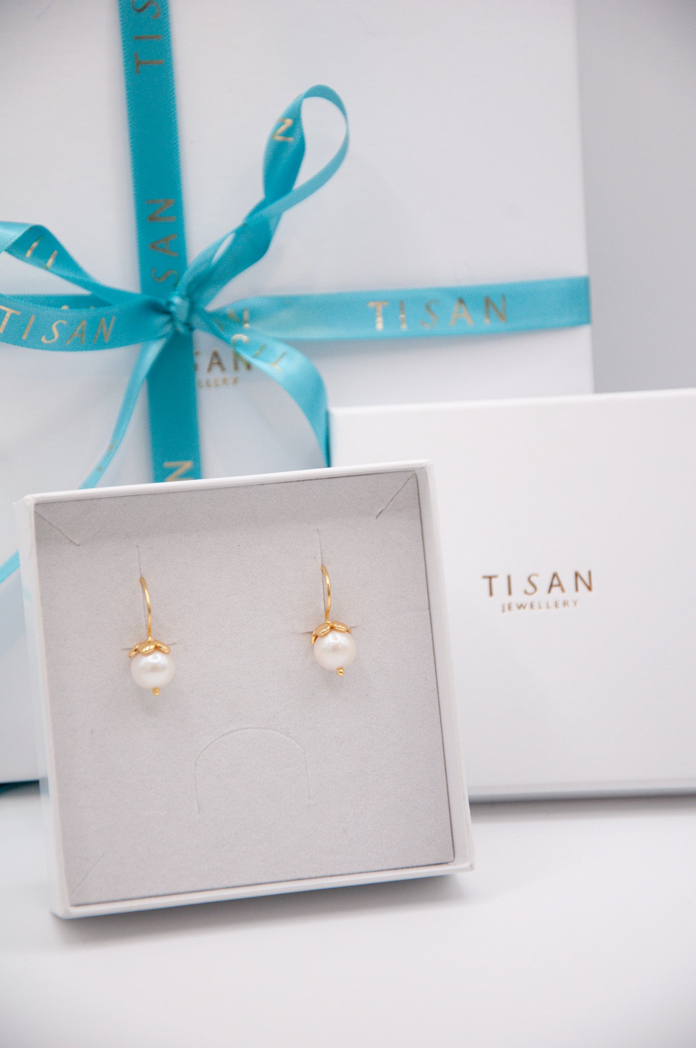 Gold and Gemstone Flower Drop Earrings - 025