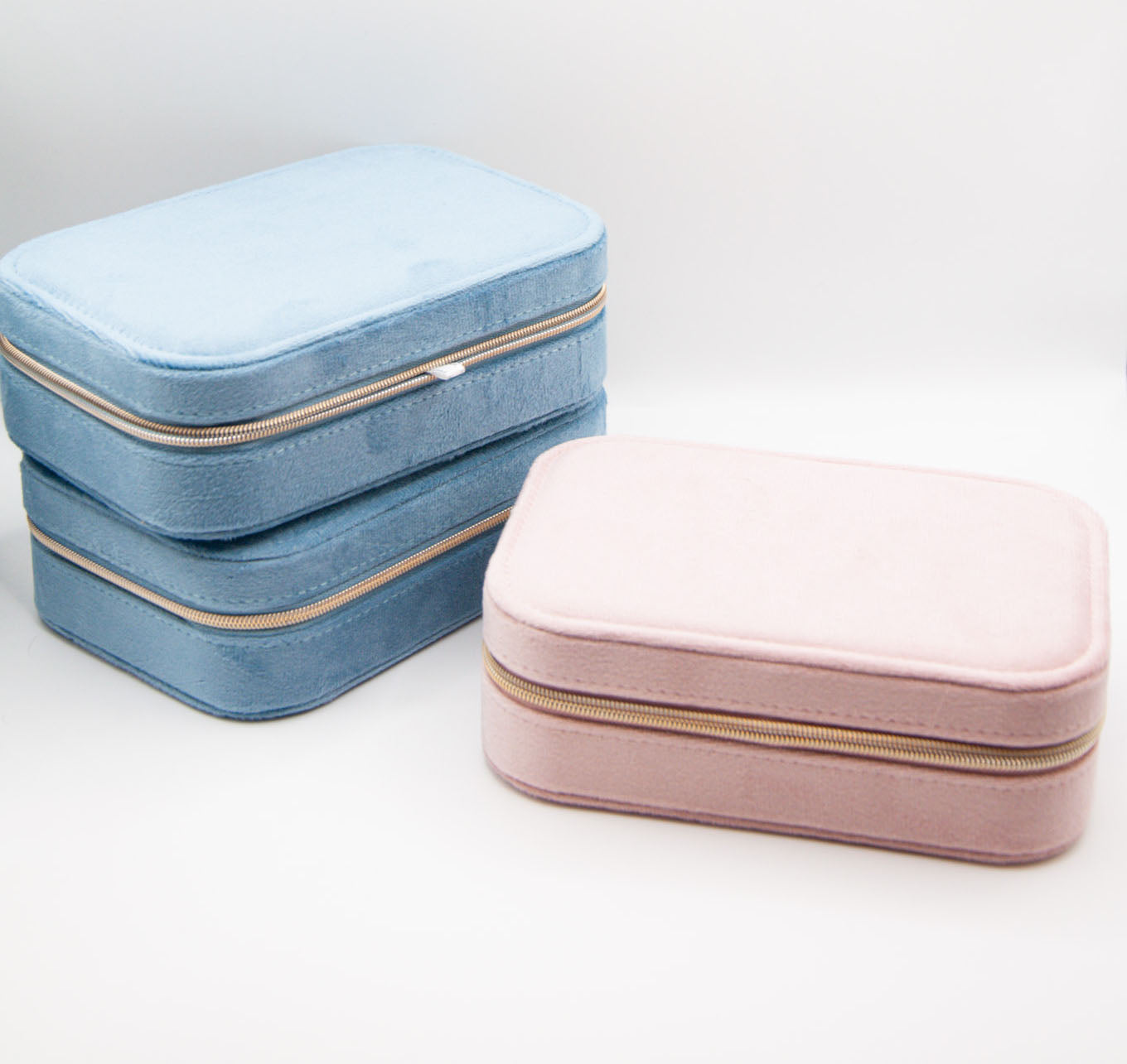 Solid Colour Suede Jewellery Box - 182/183