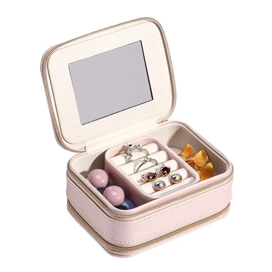 Solid Colour PU Leather Jewellery Box - 184/185