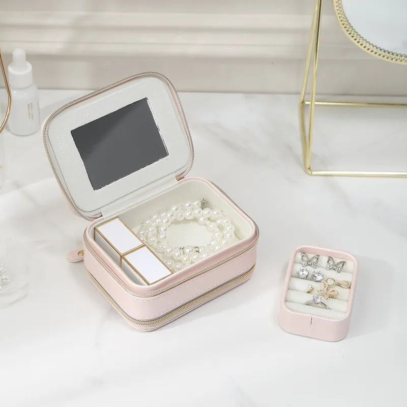 Solid Colour PU Leather Jewellery Box - 184/185