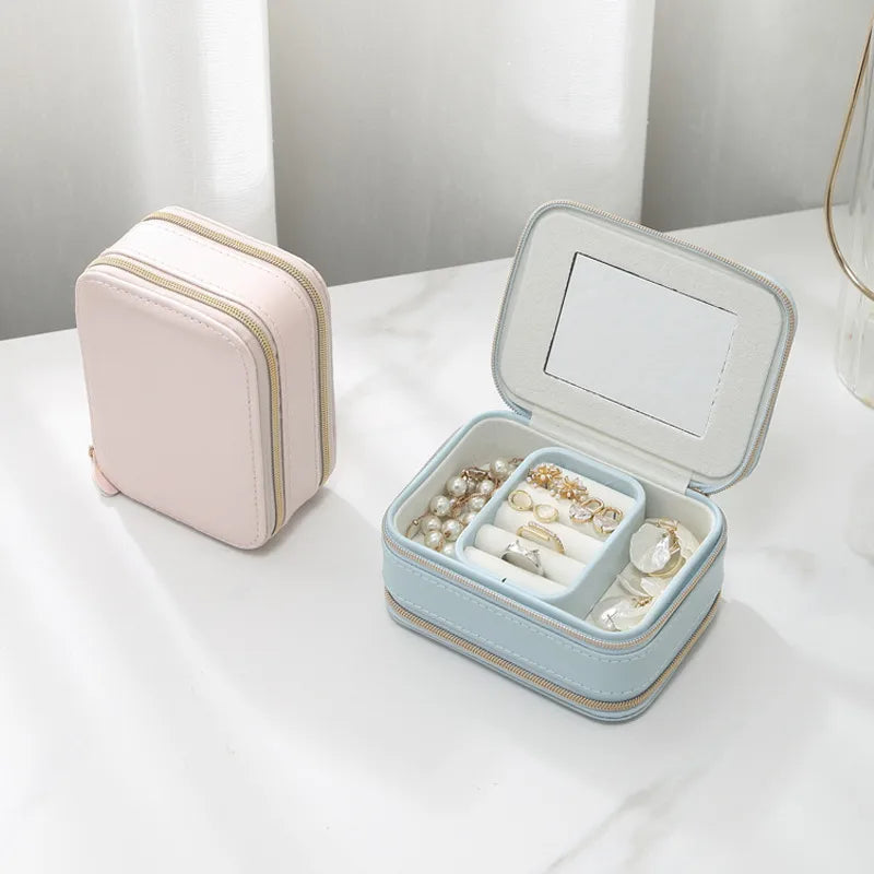 Solid Colour PU Leather Jewellery Box - 184/185