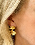 Coral Design 14ct Gold Vermeil Drop Earrings