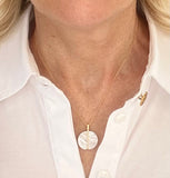 Mother Pearl & White Zircon Vermeil Pendant