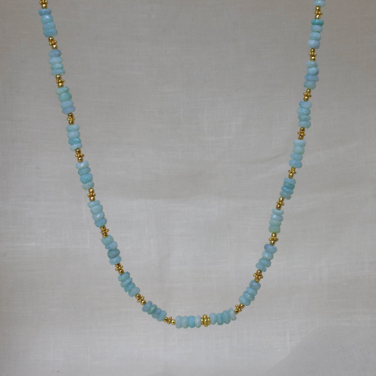 Beaded Opal Necklace - Turquoise - 168