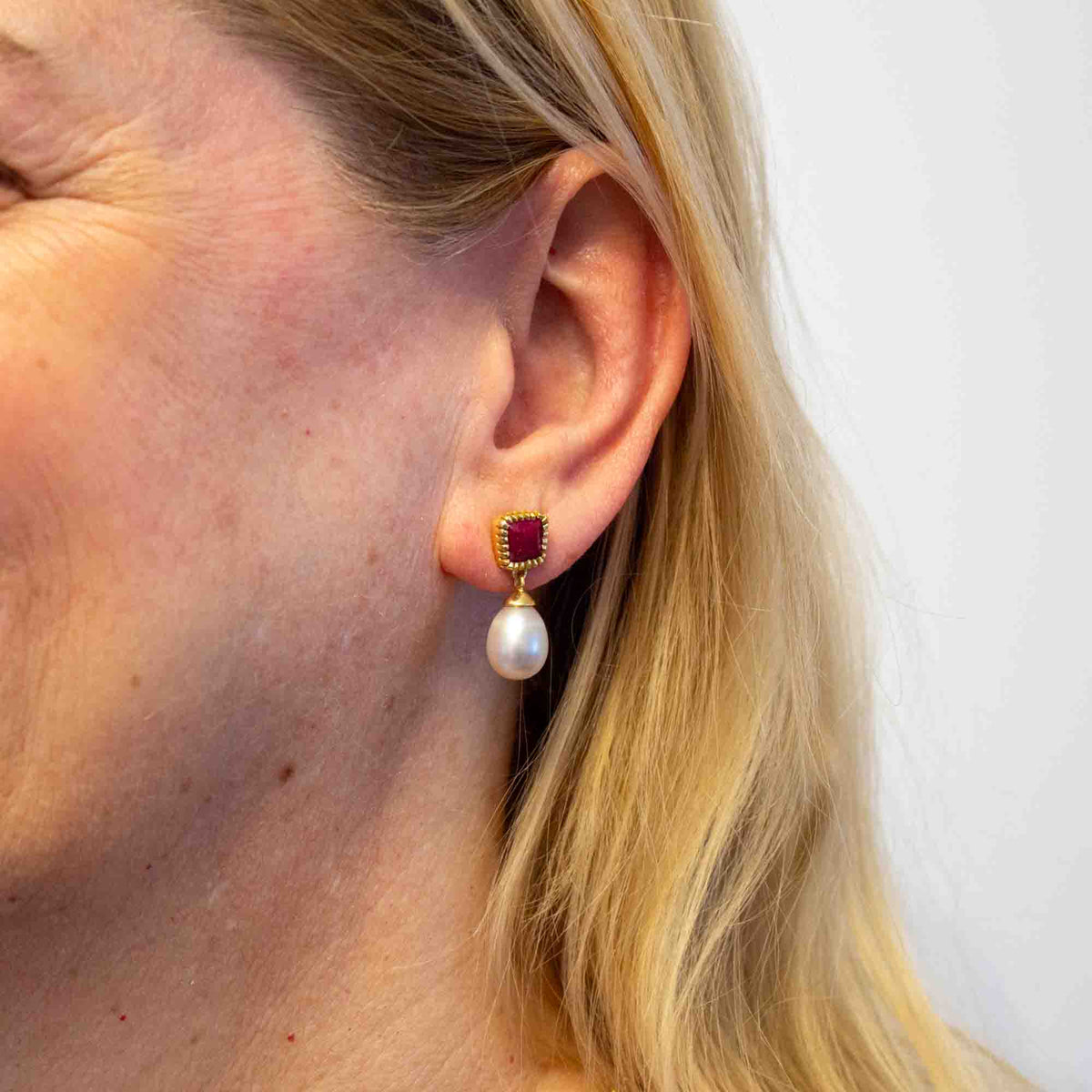 Pearl & Gemstone Lola Earrings - 161