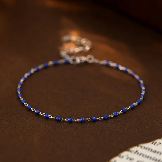 Sterling Silver Bracelet With Round Beads - Silver - 176/177/178